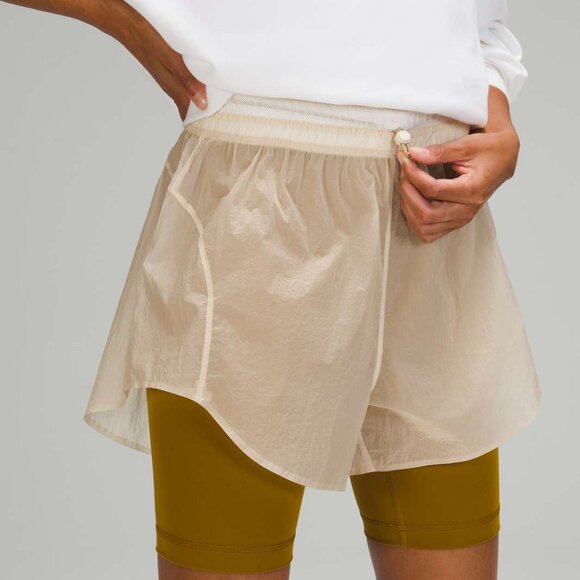 Lululemon Step Out High Rise Shorts Womens Size 8 Transparent Athleisure - Picture 2 of 8